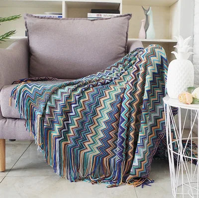 Boho Aztec Throw Blanket for Stylish Home Decor - Smarsty