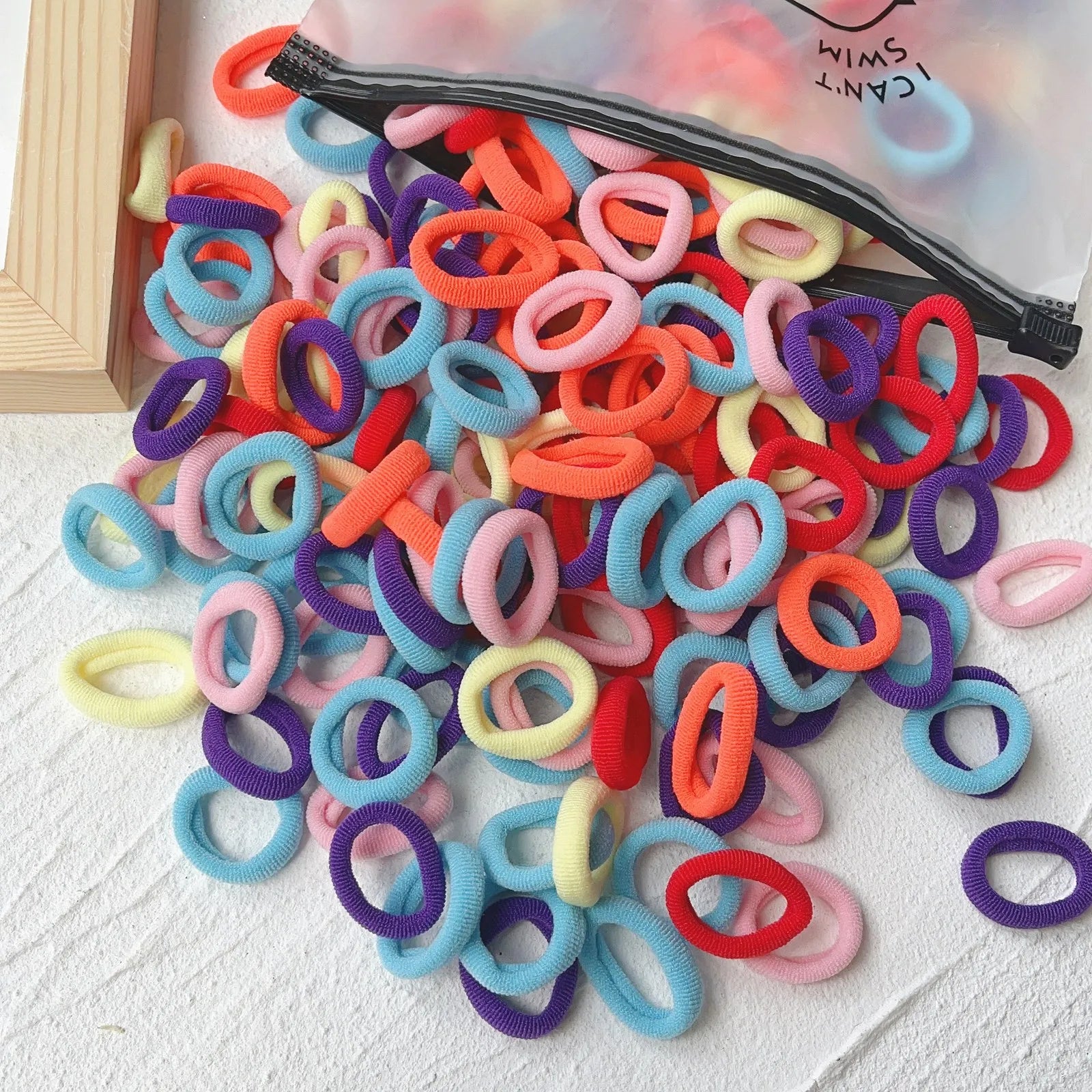 Kids Colorful Elastic Hair Bands Soft Non Slip Scrunchies - Smarsty
