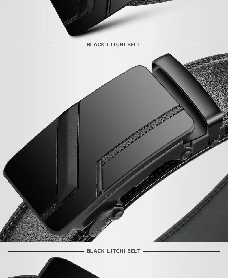 Luxury Men's Leather Belt with Metal Buckle Durable Soft Design - Smarsty
