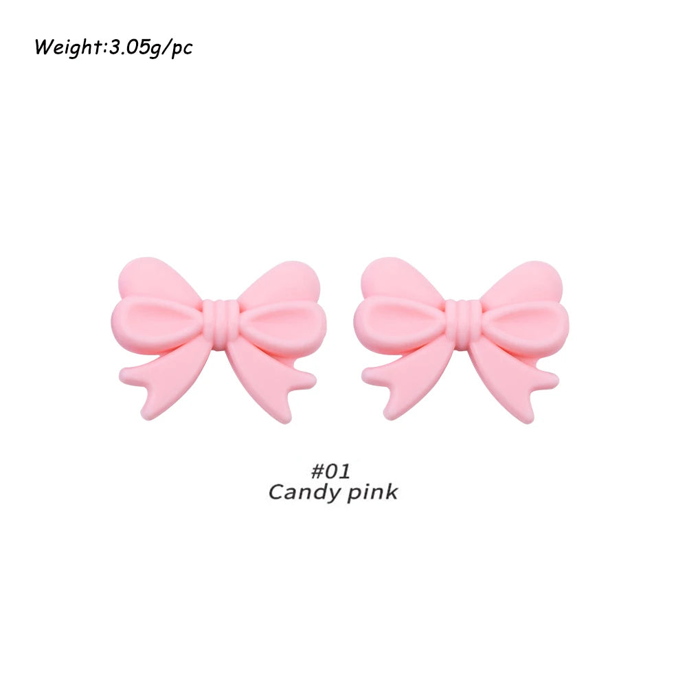 10pcs Silicone Bowknot Beads for DIY Jewelry Making - Smarsty