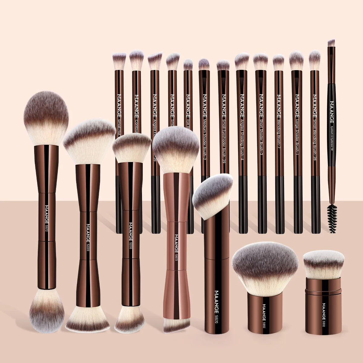 MAANGE 20 Piece Pro Makeup Brush Set for Flawless Blending - Smarsty