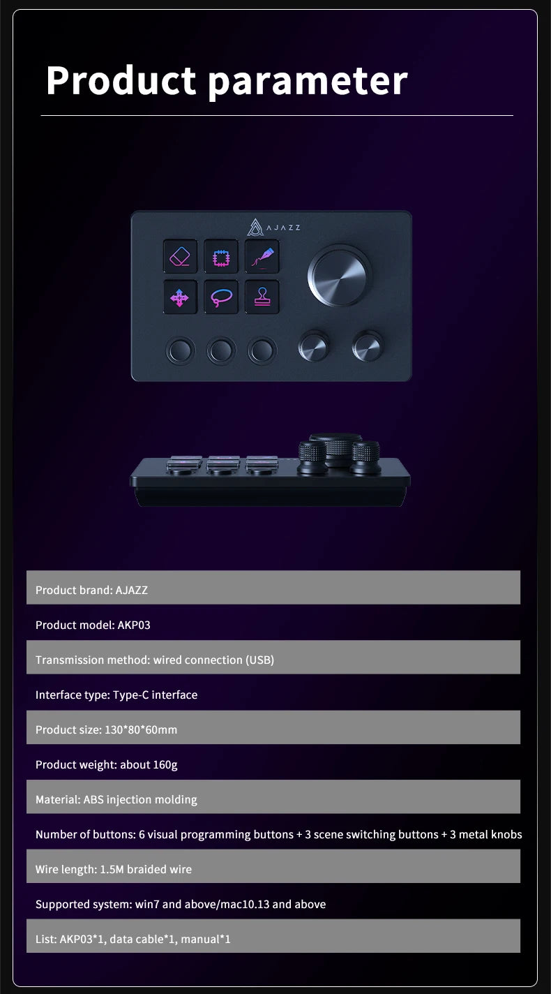 Programmable Macro Keyboard With 12 Keys For Gaming