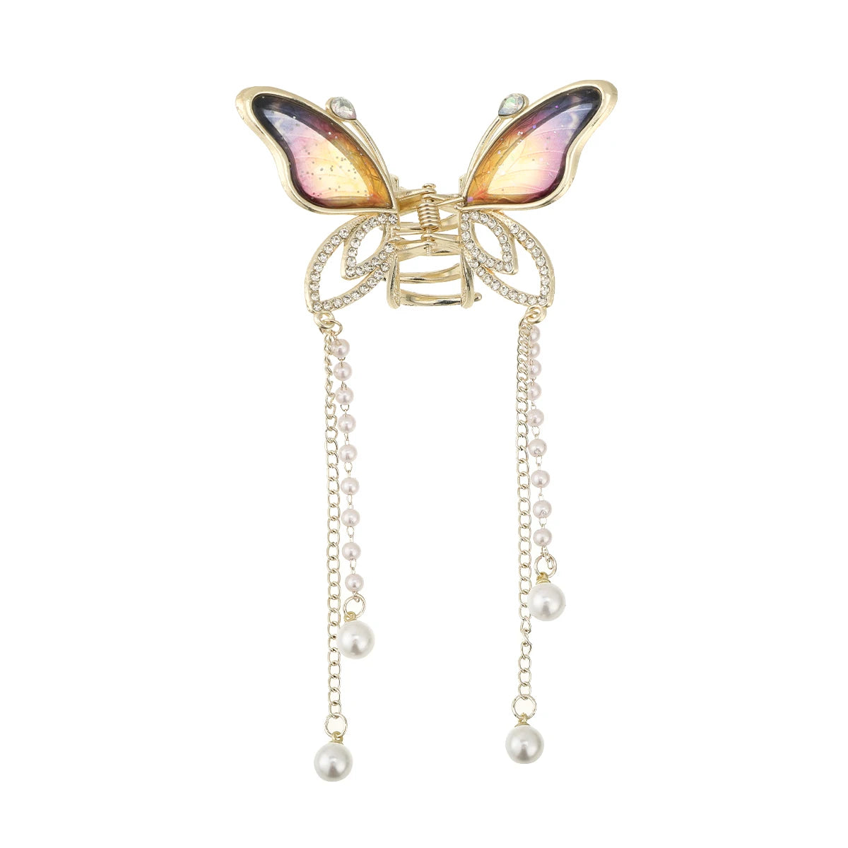 Korean Pearl Butterfly Hair Claw Clip For Women Stylish - Smarsty