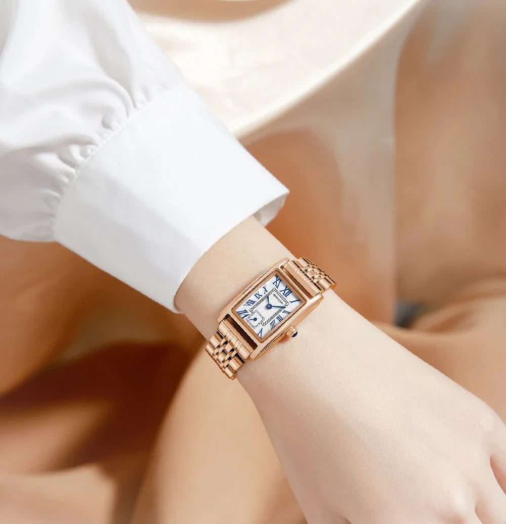 SANDA 1116 Women's Luxury Quartz Watch with Leather Strap - Smarsty
