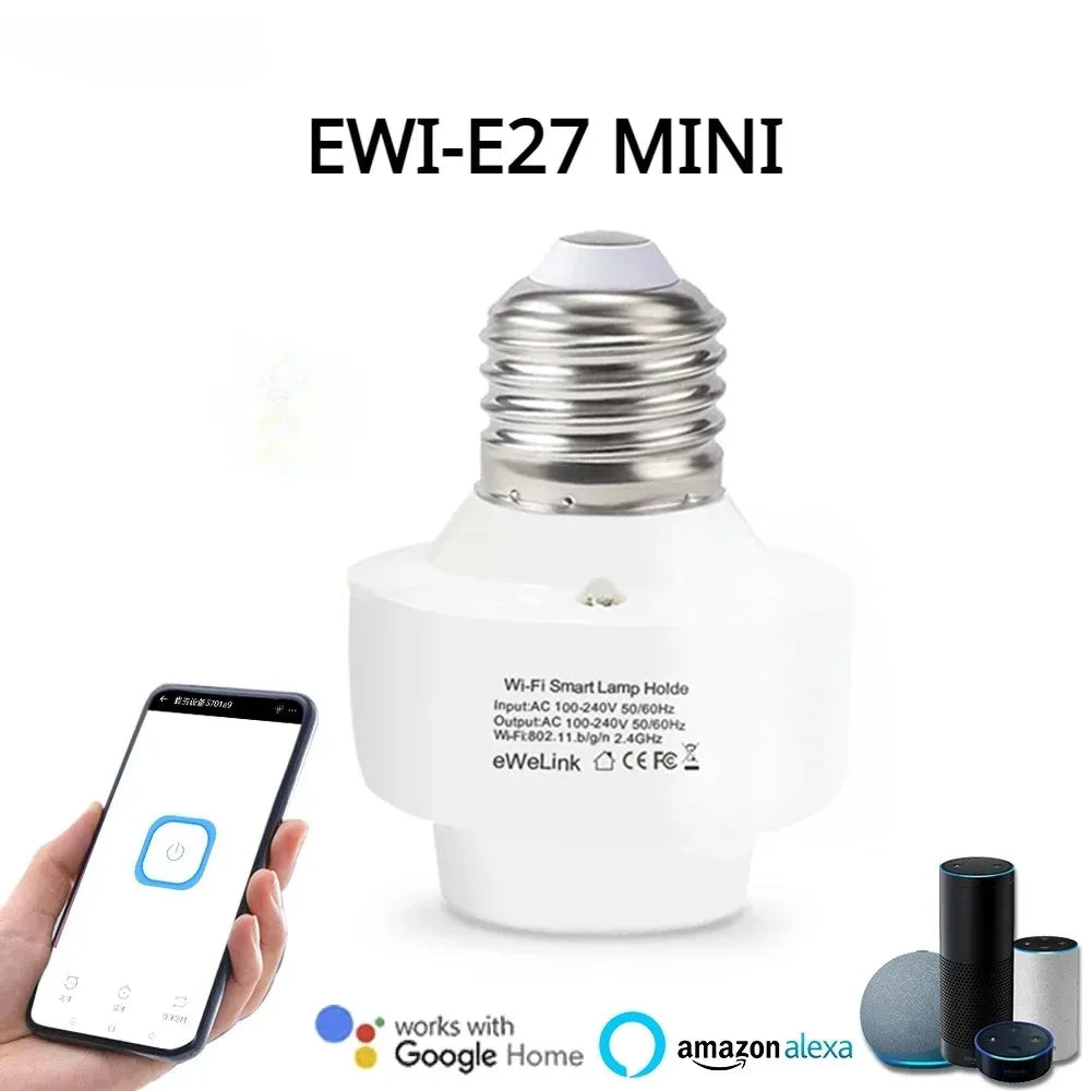 Ewelink E27 Wifi Smart Socket With Voice Control - Smarsty