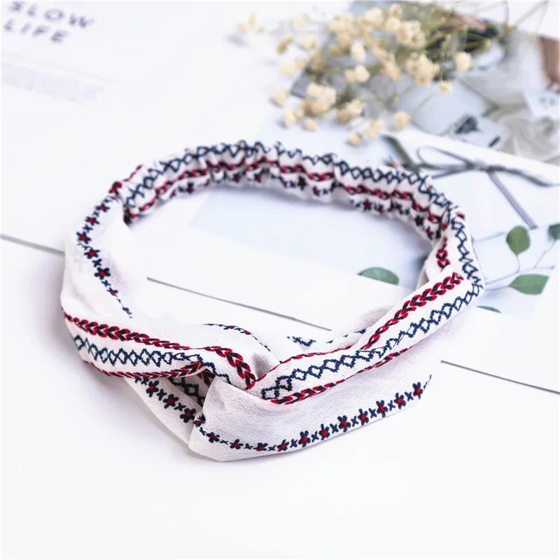 Bohemian Print Headbands For Women Vintage Turban Comfort - Smarsty