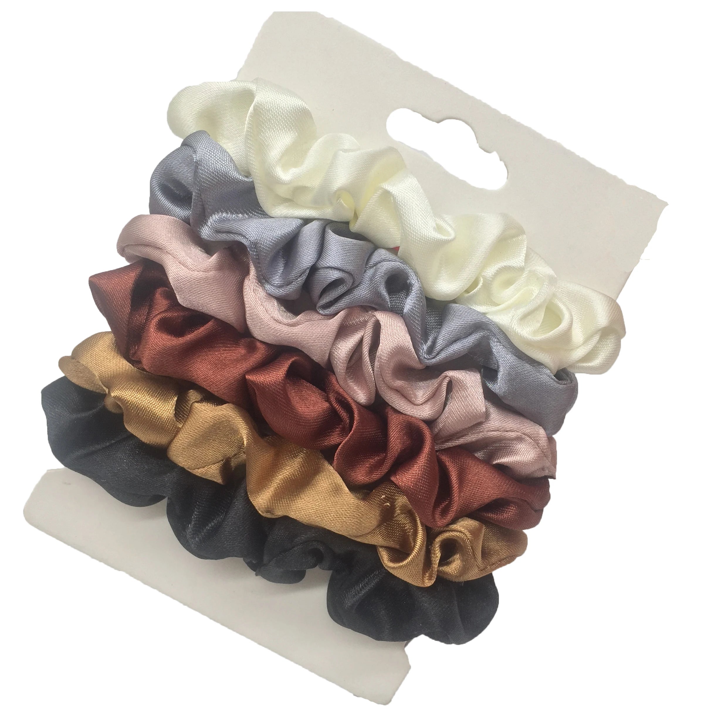 Silk Satin Scrunchies Set Gentle No Damage Hair Ties - Smarsty