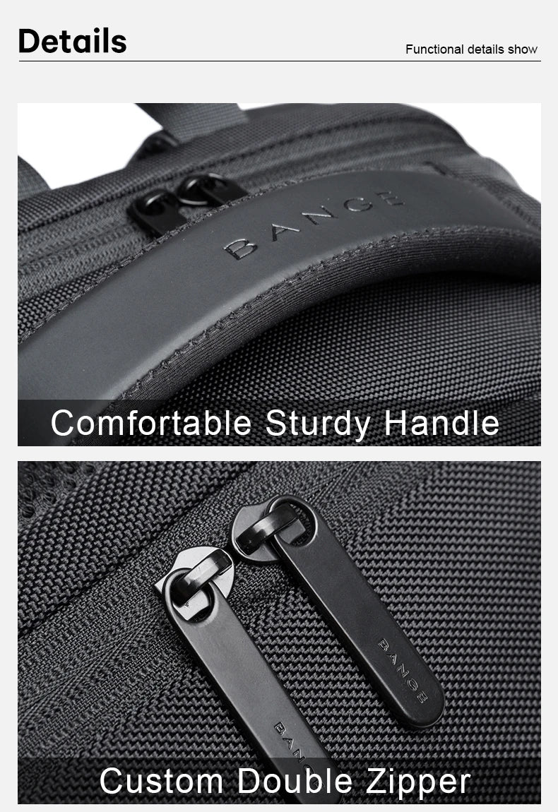 BANGE Sling Travel Laptop Backpack Fits 15.6 Inch Laptop for Men and Women Waterproof with Side Mesh Pocket USB Charging Port - Smarsty