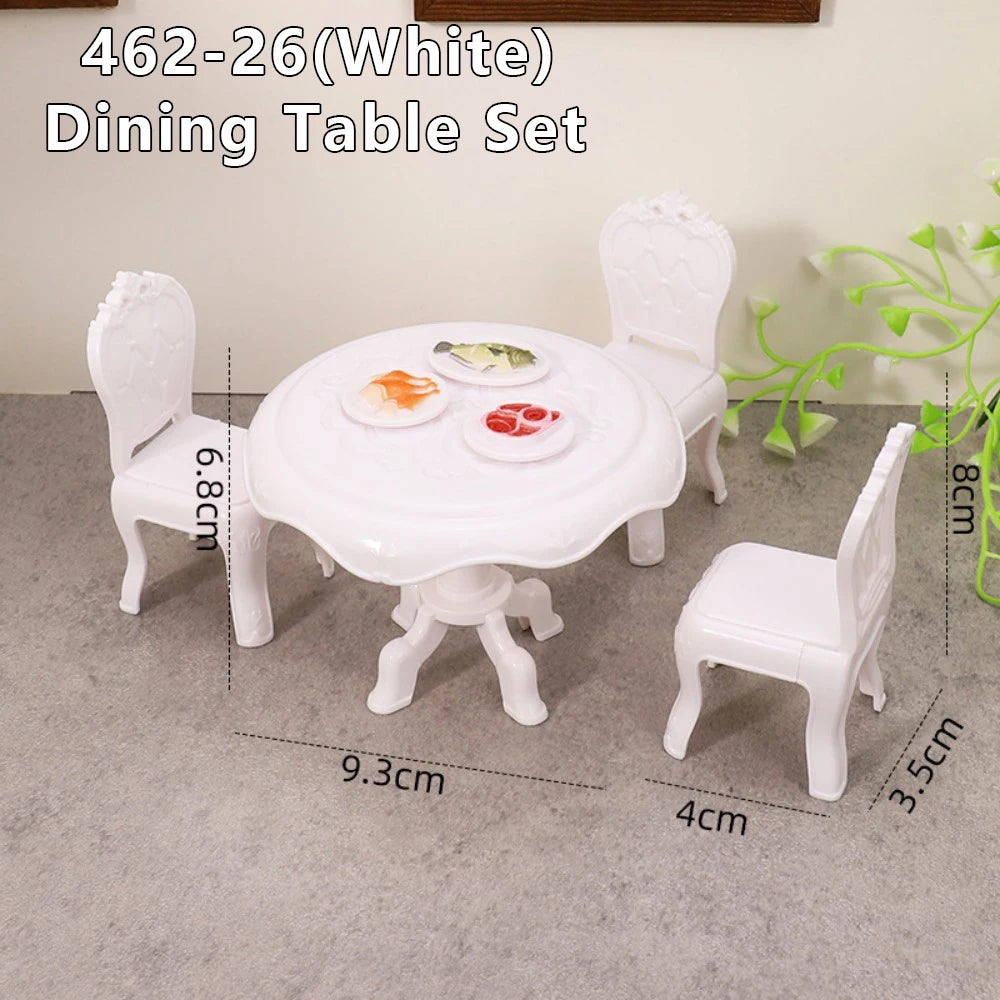 1:12 Dollhouse Miniature Cradle Crib Surround Bed Piano Table Set Furniture Kitchen Model Decor Toy Doll House Accessories