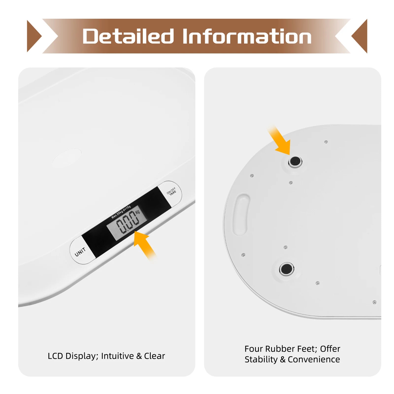 Digital Baby Scale – 44lb Capacity, High Precision Strain Gauge, Auto Shut-Off, Overload Indicator, Multi-Unit Display (kg/lb/st - Smarsty