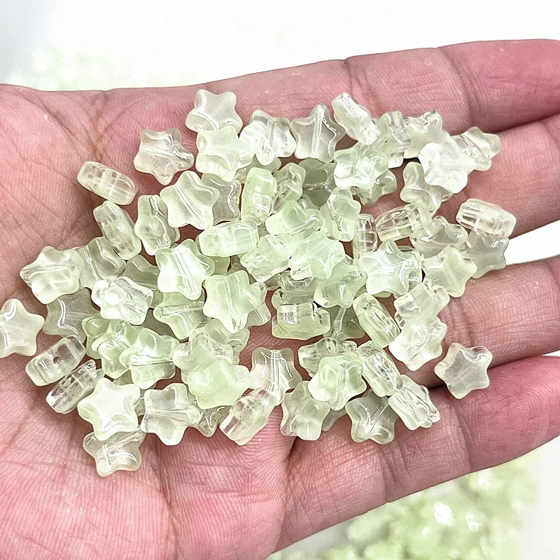 8mm Star Matte Glass Beads for Jewelry Making - Smarsty