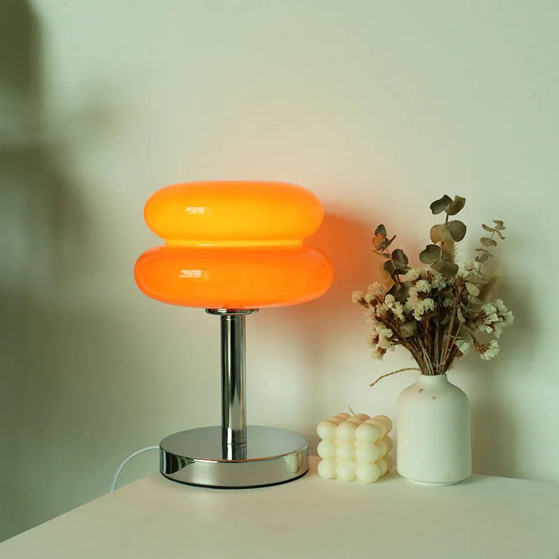Macaron Glass Table Lamp with Dimming Feature for Bedroom Decor - Smarsty