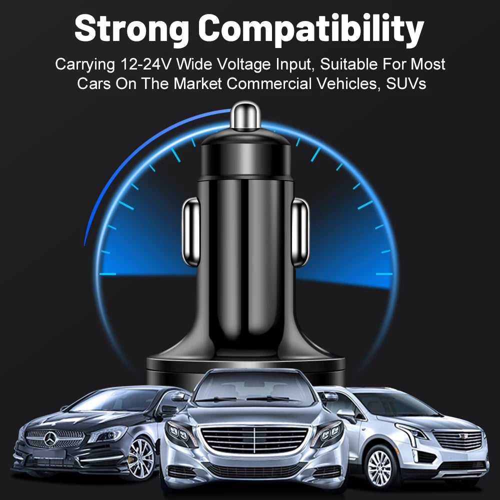 Ultra High Efficiency Car Charger With PD QC30 Six Ports - Smarsty