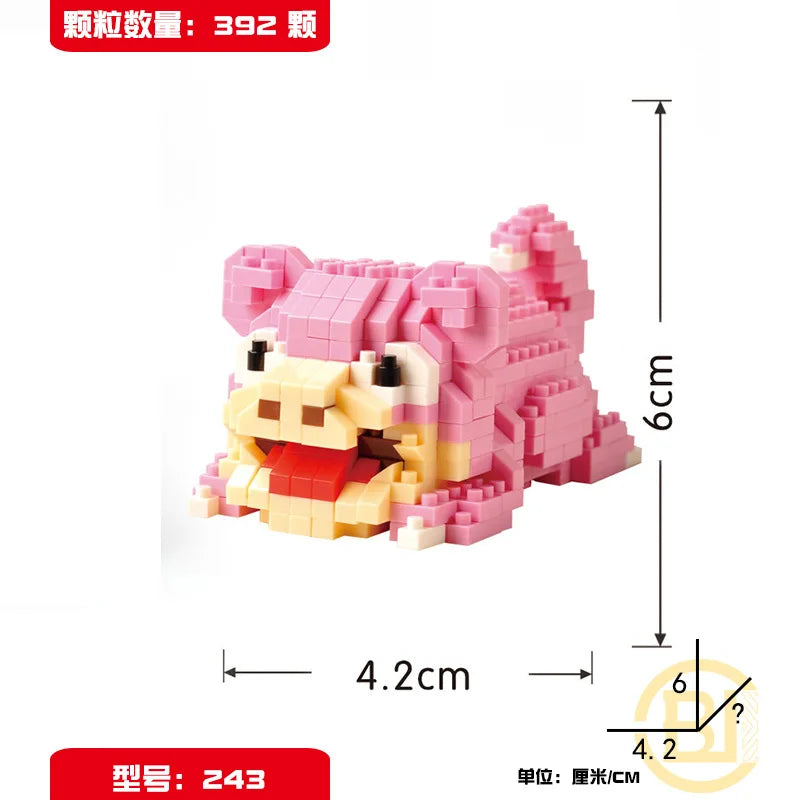 DIY Pokemon Blocks Small Cartoon Mini Building Block Pikachu Charizard Eevee Mewtwo Anime Assemble Action Model Dolls Toys by Smarsty