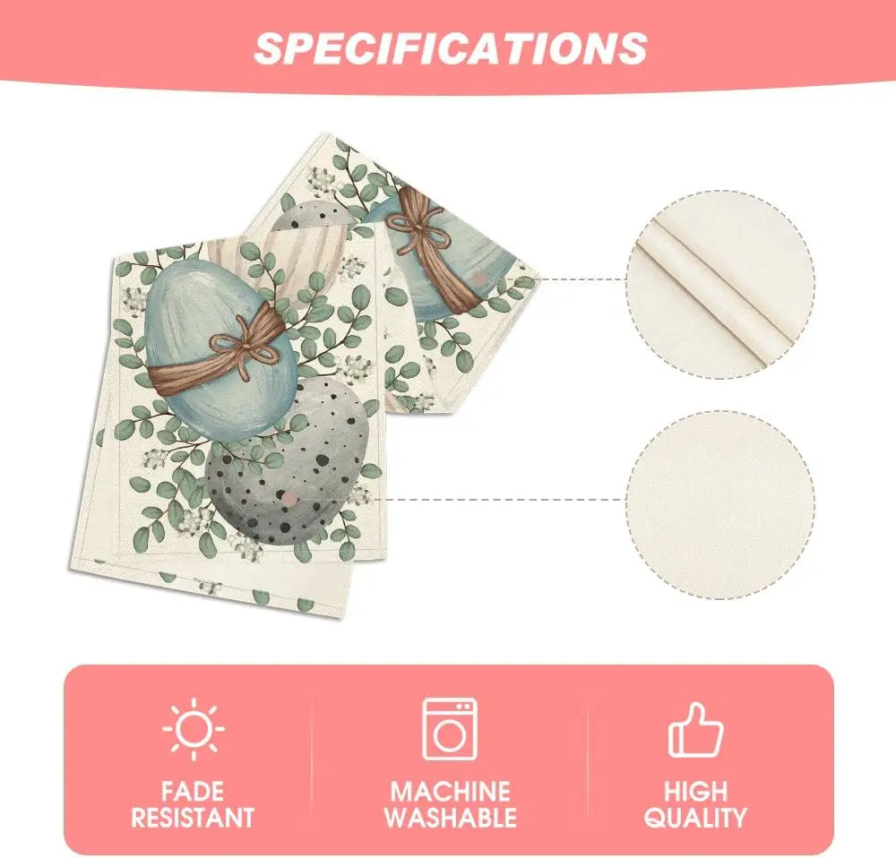 Eucalyptus Linen Table Runner for Spring Decor - Smarsty