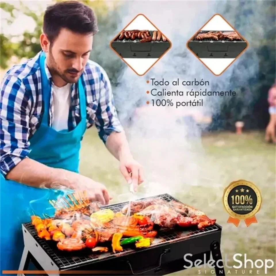 Portable Stainless Steel BBQ Grill Kit for Outdoor Cooking - Smarsty