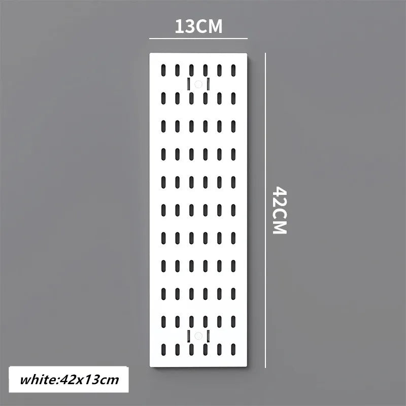 Punch-free Hole Board Vertical Desktop Wall Hanging Office Desk Storage Shelf Reading Room Desktop kitchen Bathroom Storage Rack by Smarsty