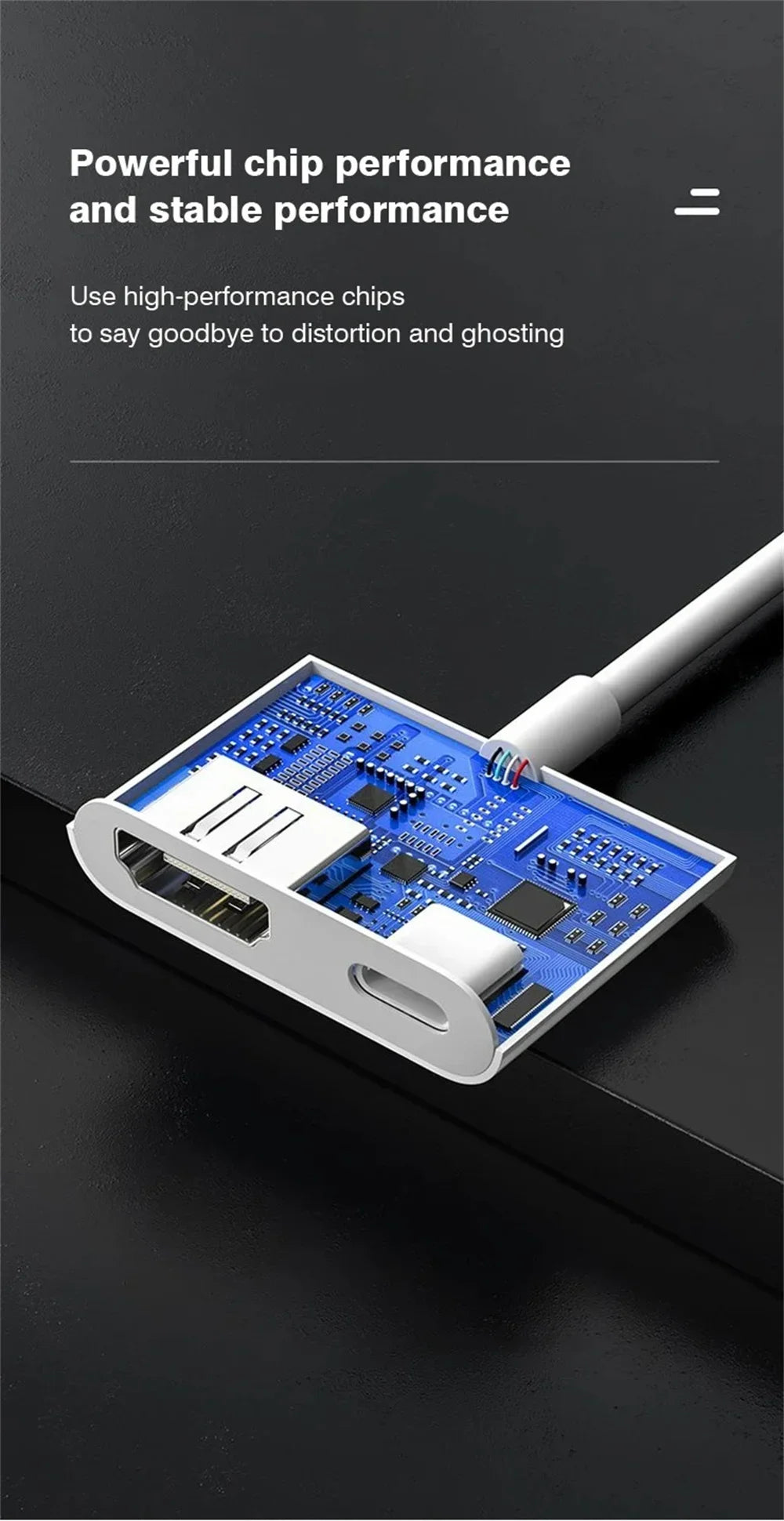 HD 1080P Lightning to HDMI Adapter for Seamless Audio Video Sync - Smarsty