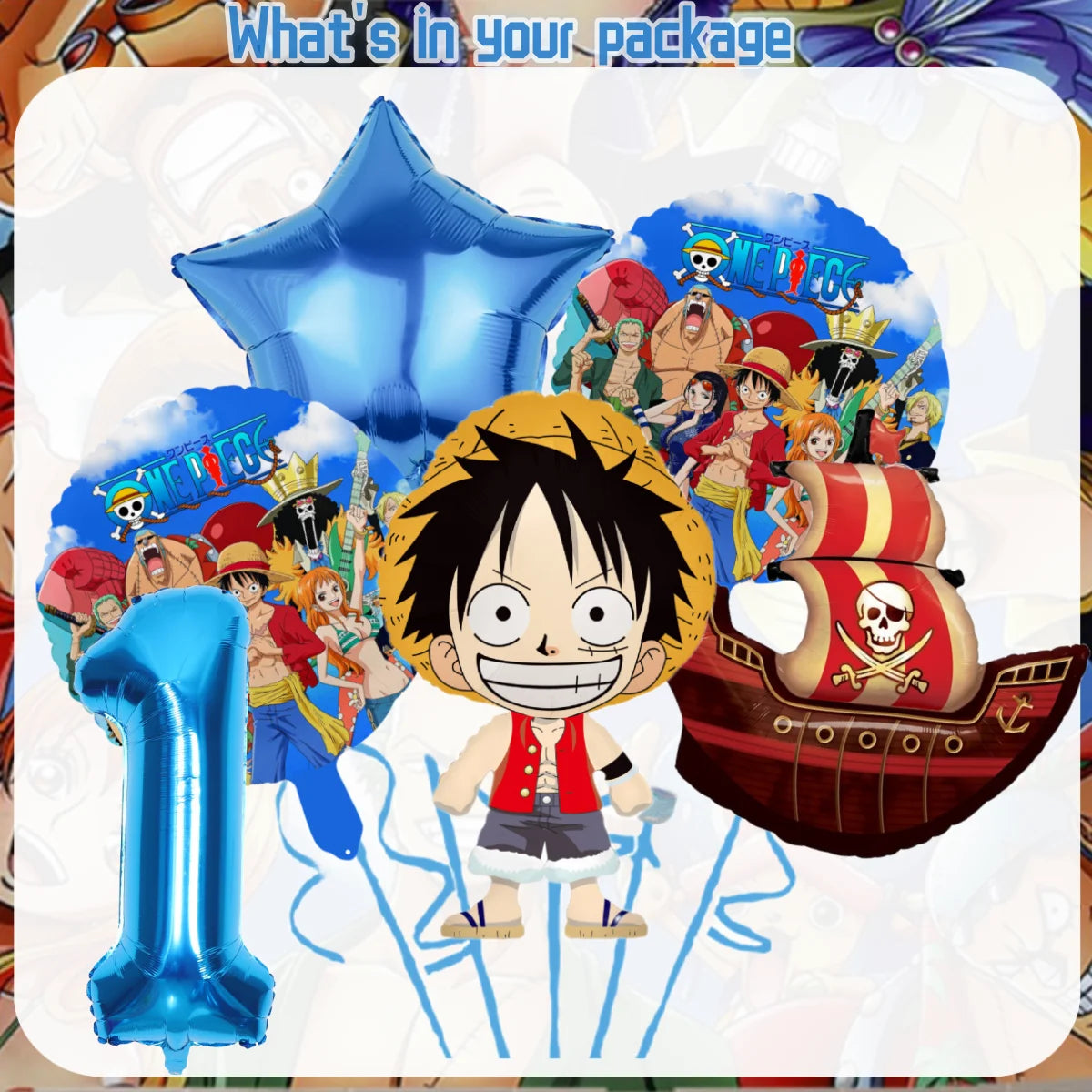 One Piece Birthday Party Disposable Tableware Set - Smarsty