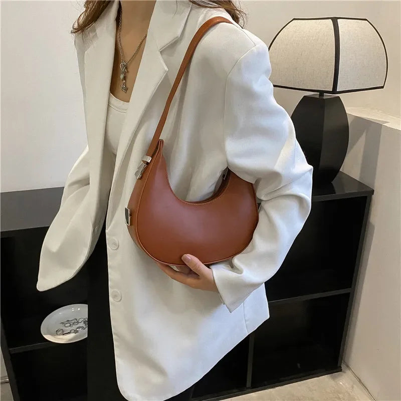 Luxury PU Leather Hobo Bag For Women With Zipper Closure - Smarsty