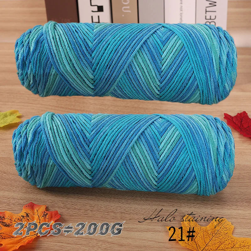 Colorful Dyed Milk Cotton Yarn for Handmade Projects - Smarsty