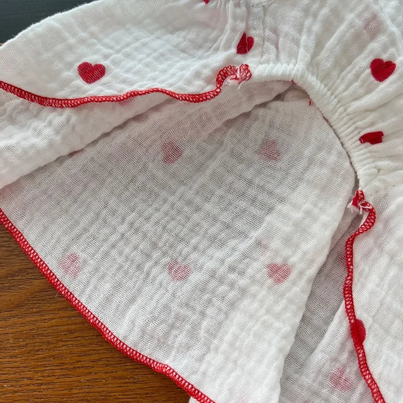 Summer Dog Cooling Dress with Cute Heart Print - Smarsty