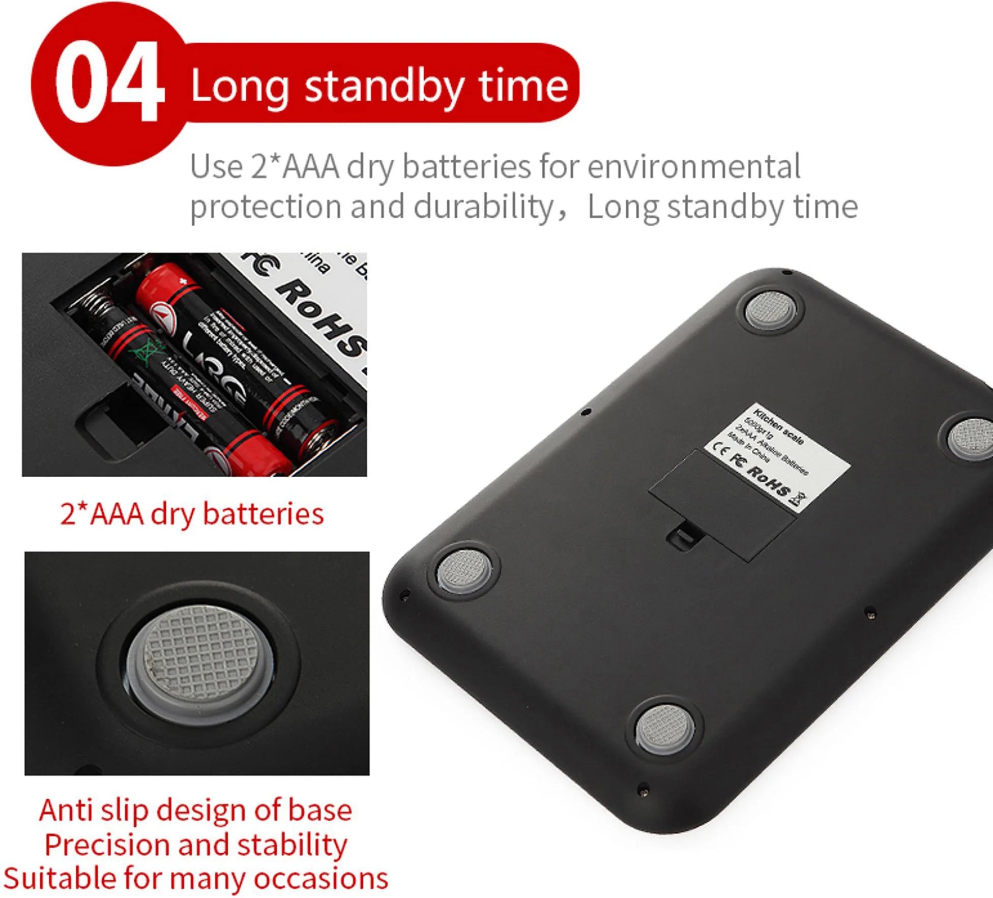 Digital Kitchen Scale 15Kg Stainless Steel Design - Smarsty