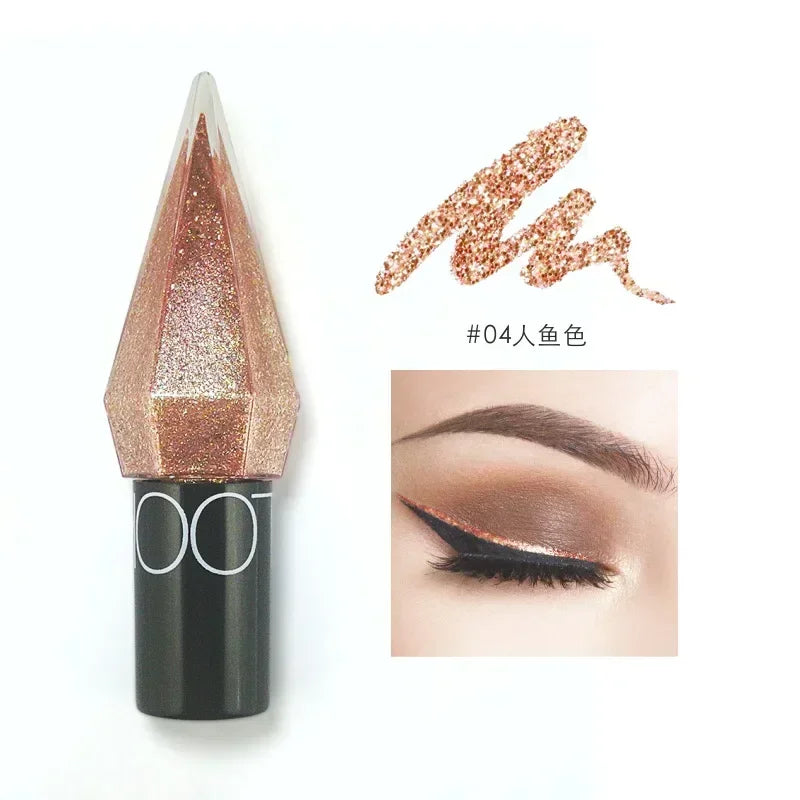 Waterproof Glitter Eyeliner Long Lasting Rose Gold Shine - Smarsty