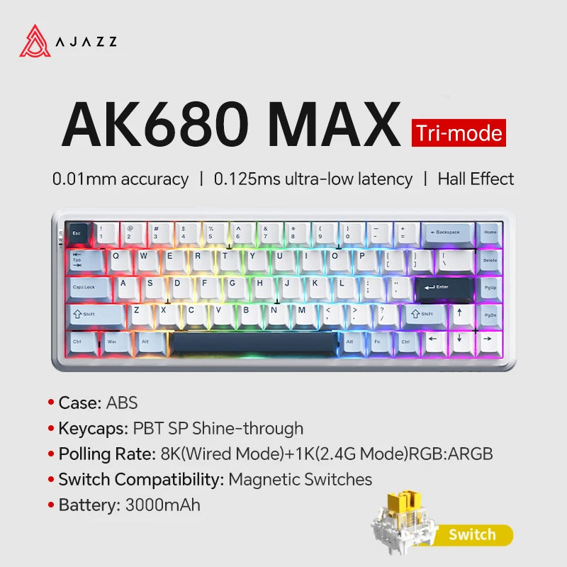 Magnetic Switch 60 Percent Mechanical Keyboard For Gaming
