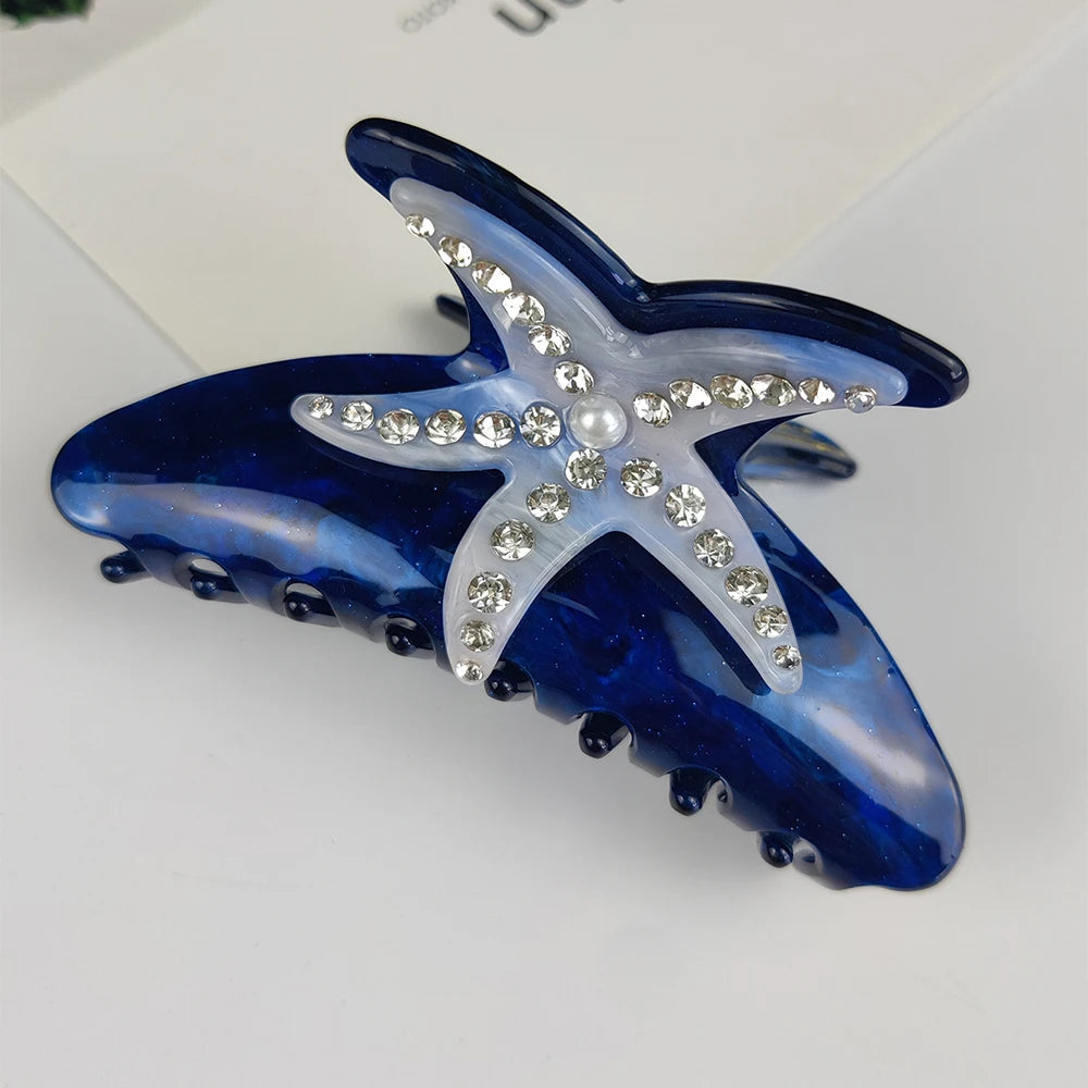 Handmade Large Sea Hair Claw Clips Acetate Beach Starfish - Smarsty