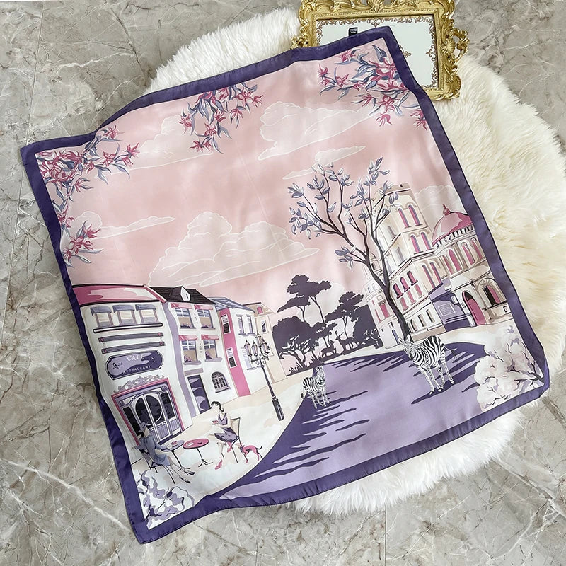 Luxury Women's Spring Polyester Scarf Soft Smooth Shawl - Smarsty