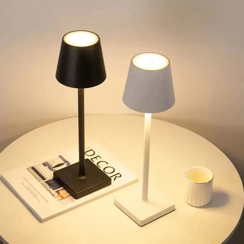 Rechargeable LED Table Lamp with Touch Control Dimmable Lighting - Smarsty