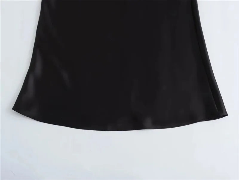 MUJER Woman 2025 Satin Skirt Women High Waist Long Skirts For Women Summer Black Midi Skirt Woman Office Elegant Women's Skirts - Smarsty