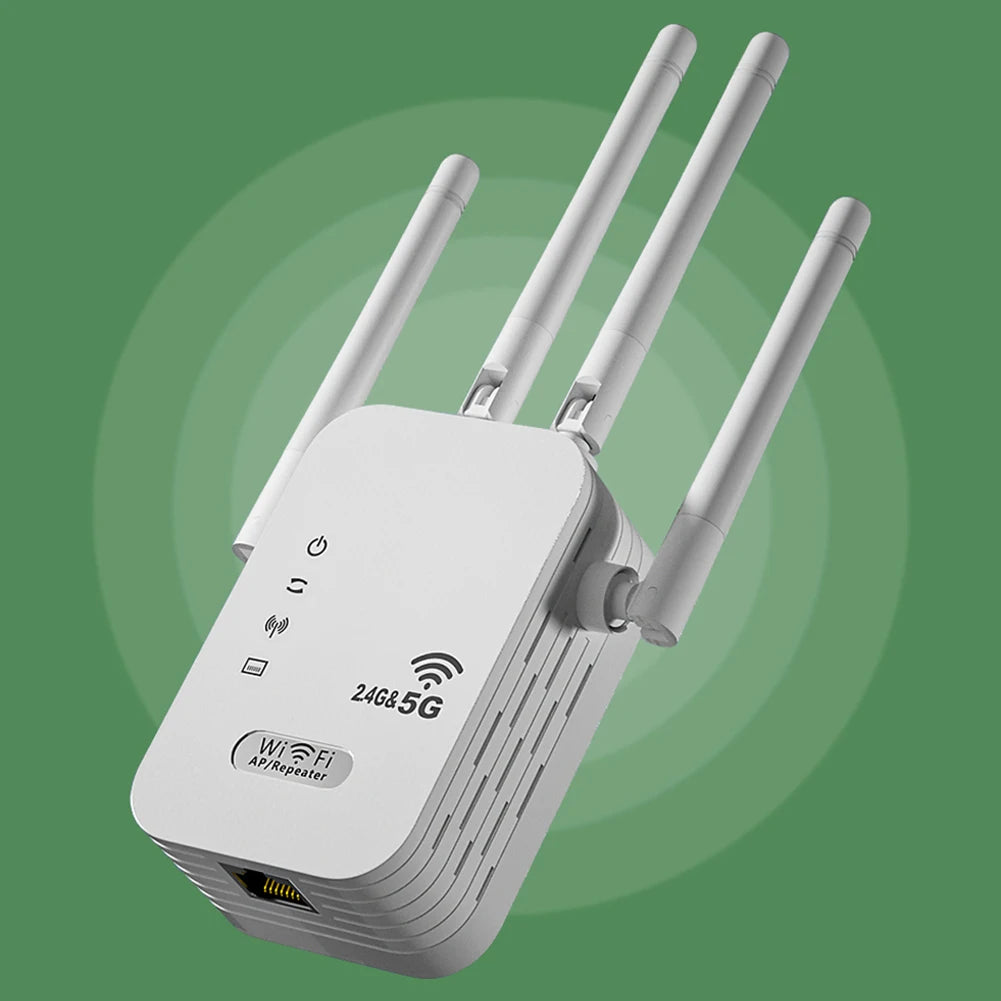 Dual-Band 2.4G 5G WiFi Repeater Signal Booster WiFi Extender 802.11bgn Gigabit Router with WPS EU/US Plug Type WiFi Amplifier - Smarsty