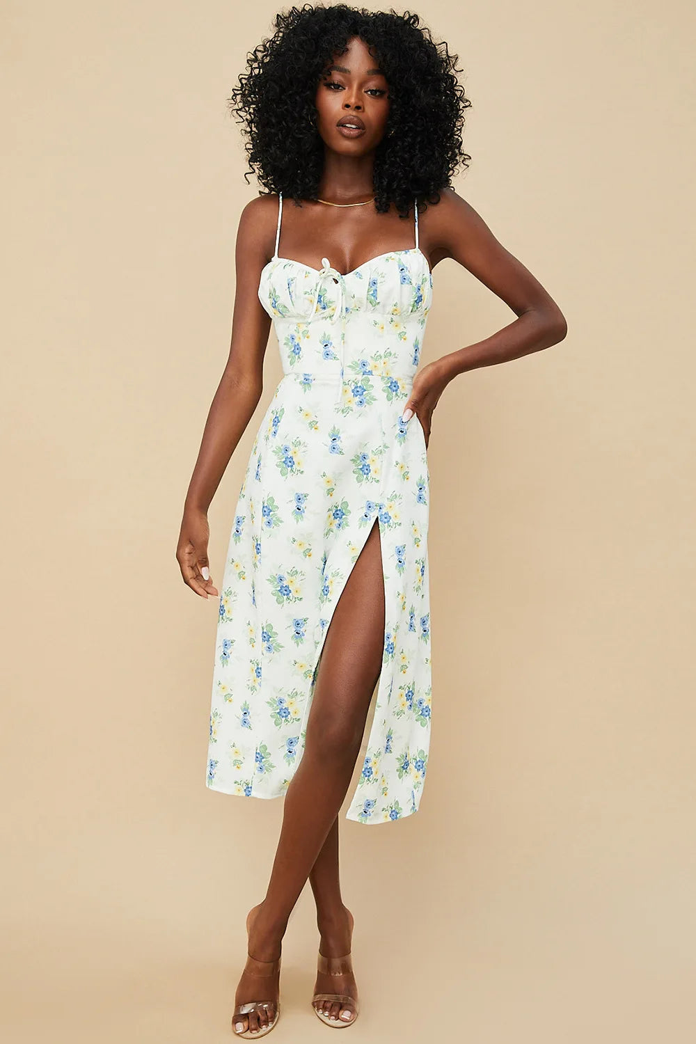 Women Elegant Floral Beach Vacation Bodycon Streetwear Long Dress 2025 Summer Clothes Wholesale Items For Business