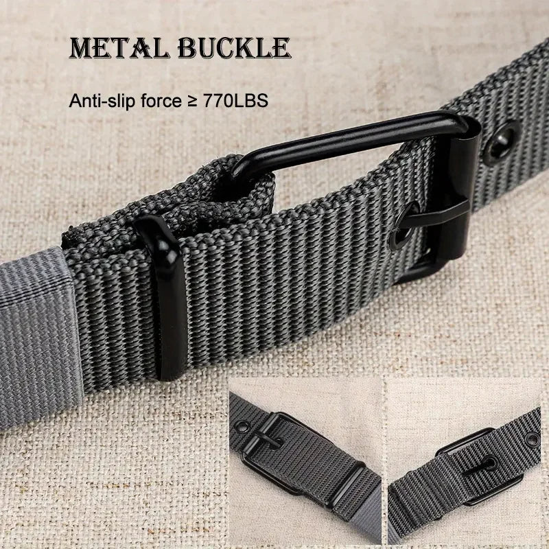 Mens Durable Nylon Canvas Belt Heavy Duty Tactical Workbelt - Smarsty