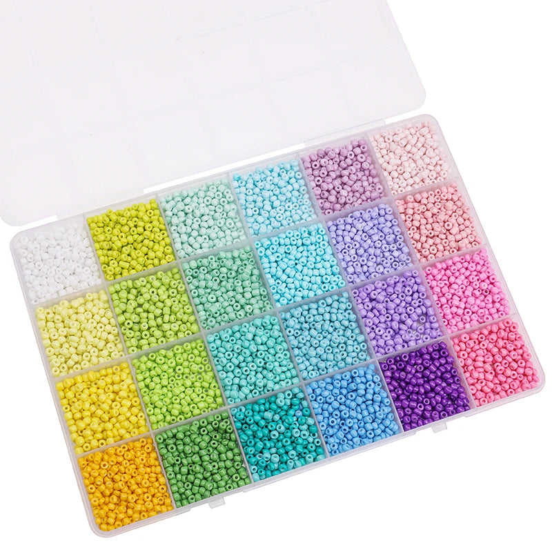 About 5200Pcs24 Grid Rice Bead Box Handmade DIY Jewelry Bracelet Earrings Kandi Jewelry Accessories Materials - Smarsty