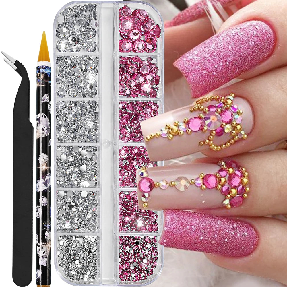 Mini Caviar Beads Nail Art Set with Magnetic Pen - Smarsty