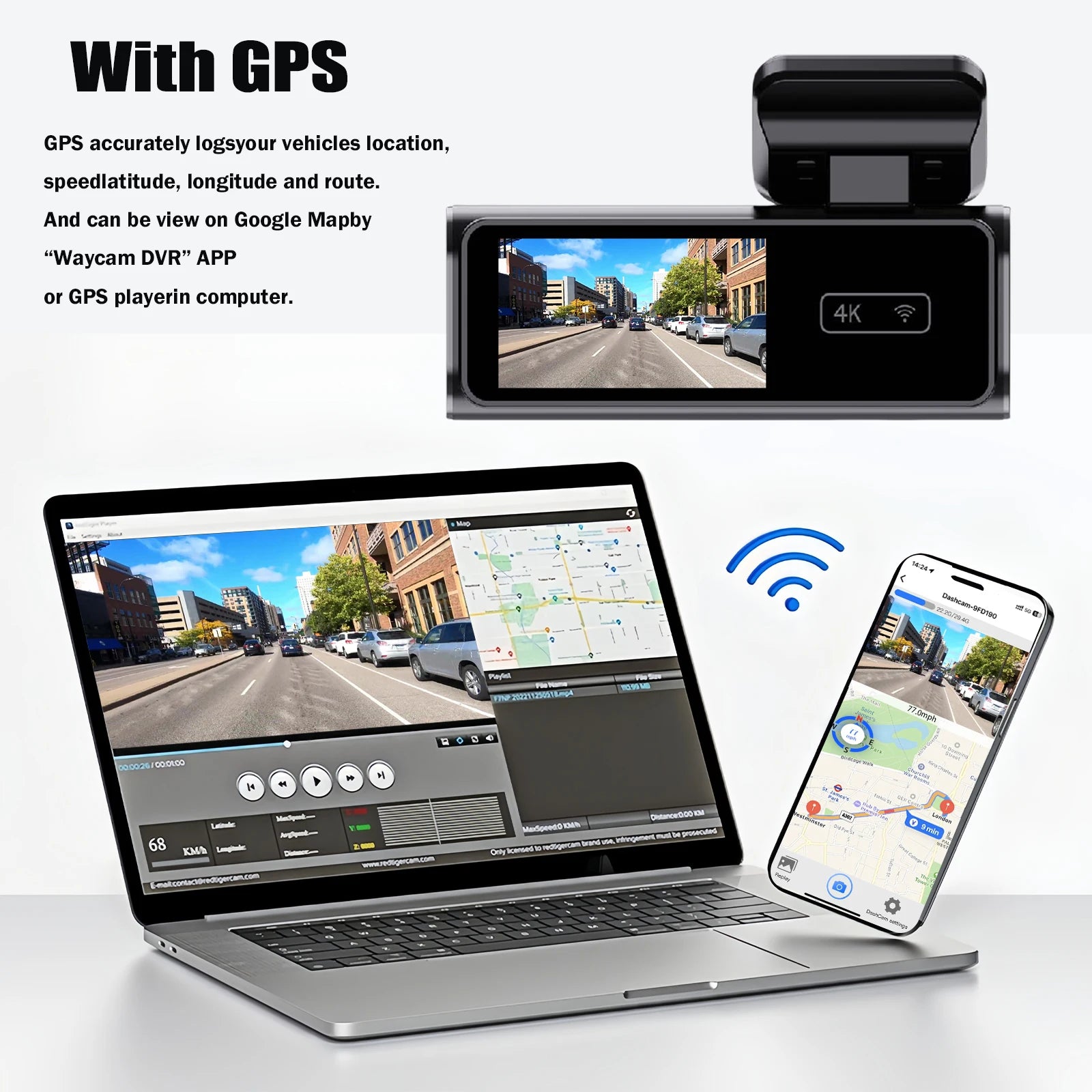 4K Dash Cam Ultra HD Car Front Night Vision Parking - Smarsty