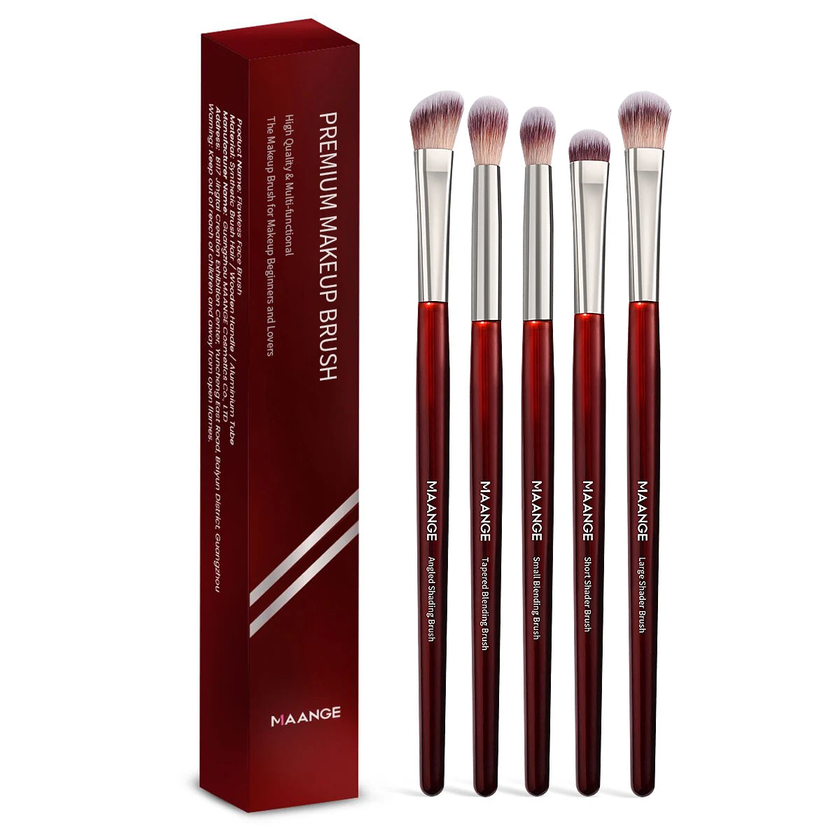 MAANGE 5 Piece Eye Shadow Brush Set for Flawless Makeup - Smarsty