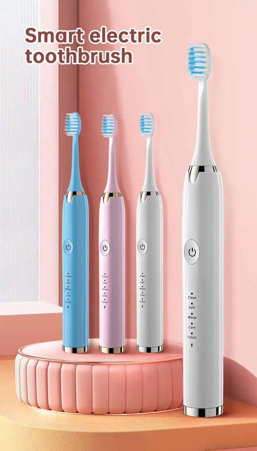 Rechargeable Sonic Toothbrush with Whitening and Deep Cleaning功能 - Smarsty