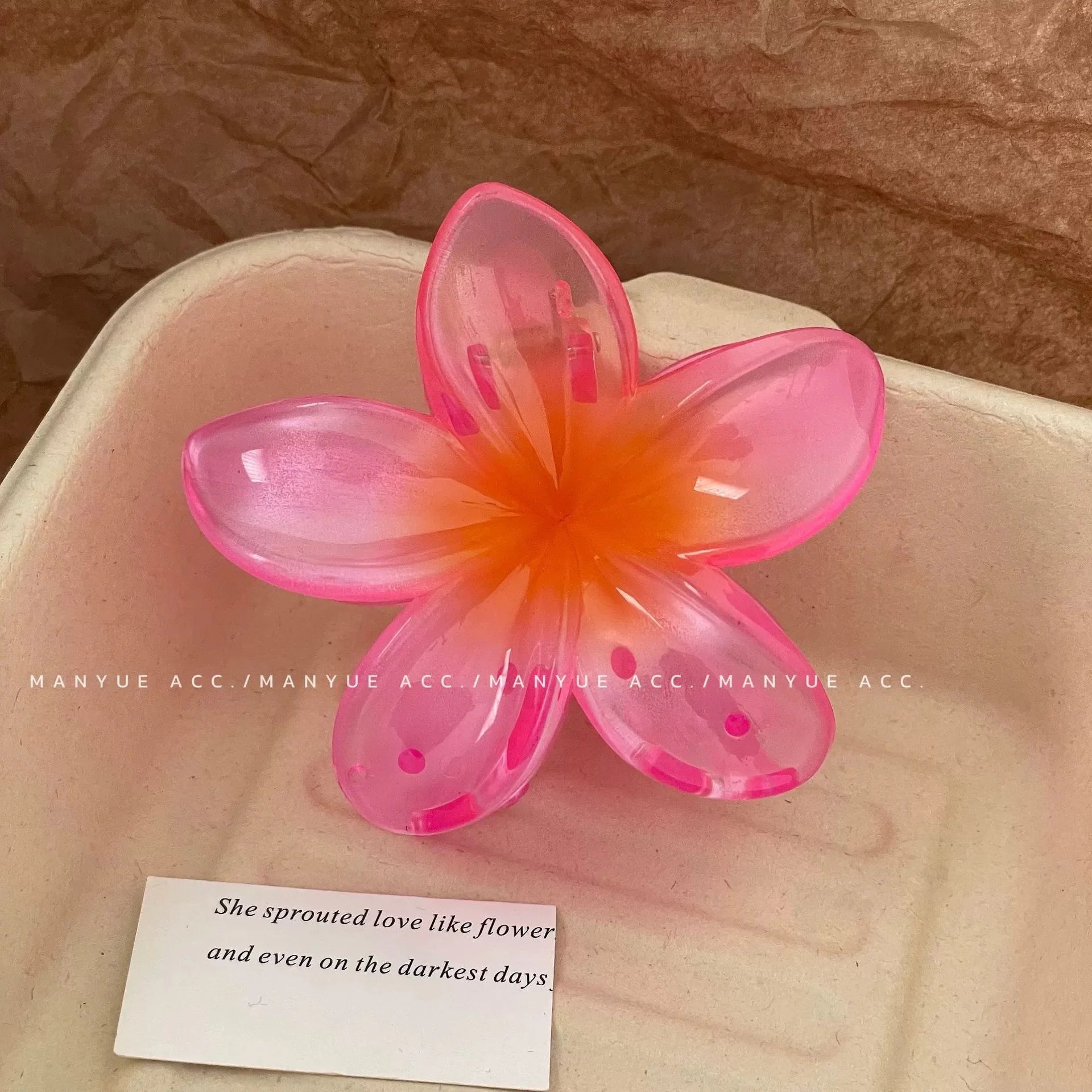 Elegant Gradient Flower Hair Clips Large Secure Hold - Smarsty