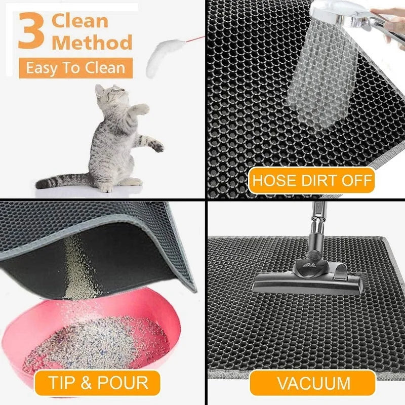 Waterproof Cat Litter Mat Non-Slip Easy Cleanup - Smarsty