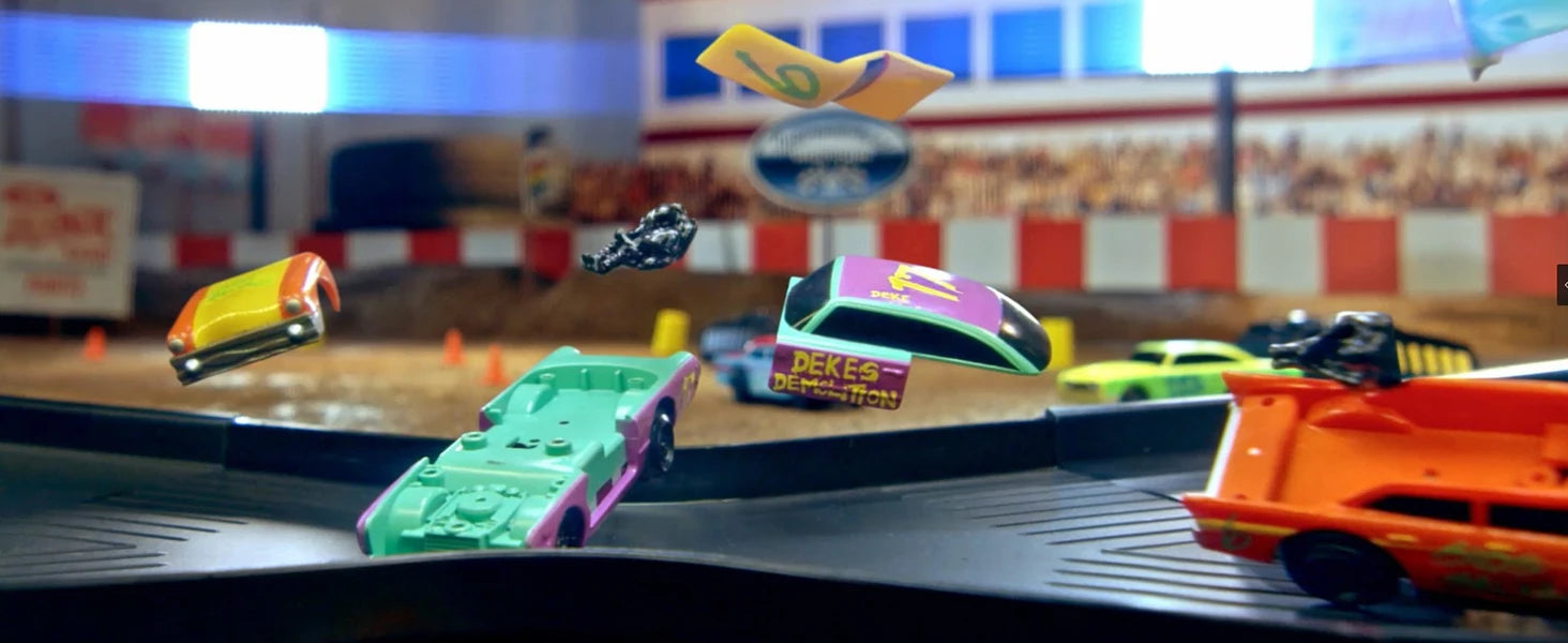 VATOS CRASH RACERS Track Speed Collision Racing Car Set Rechargeable Cars The Fast and The Furious Racing Toys Gifts Kids Game