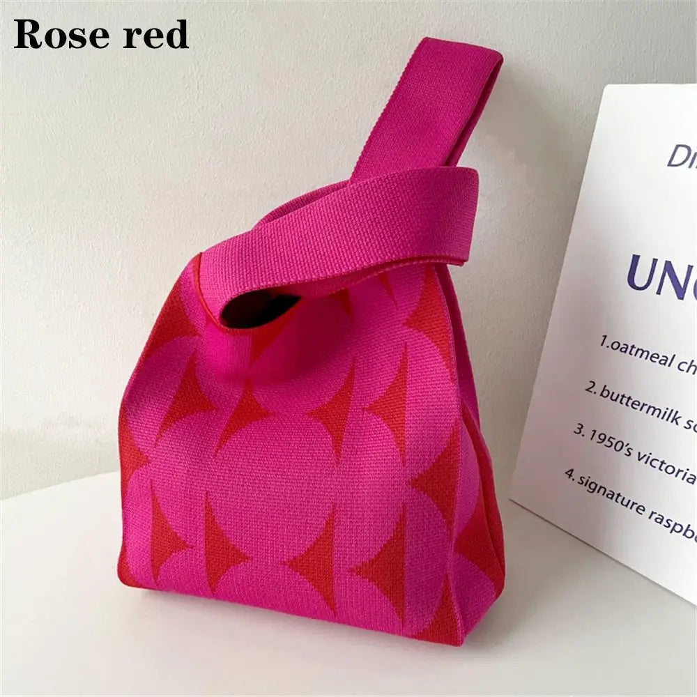 Cat Knit Handbag High Capacity Knot Wrist Bag For Women - Smarsty