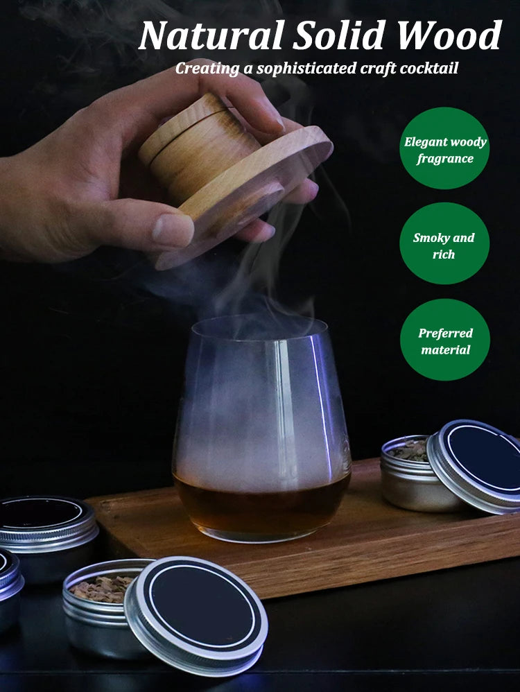 Wooden Cocktail Smoker Kit for Whiskey and Tequila - Smarsty