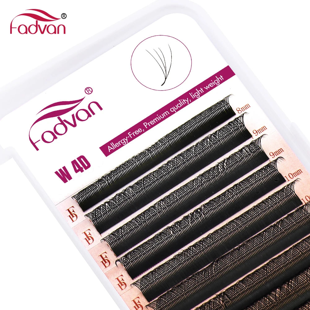 FADVAN 4D W Shape Eyelash Extensions Natural Volume Fans - Smarsty