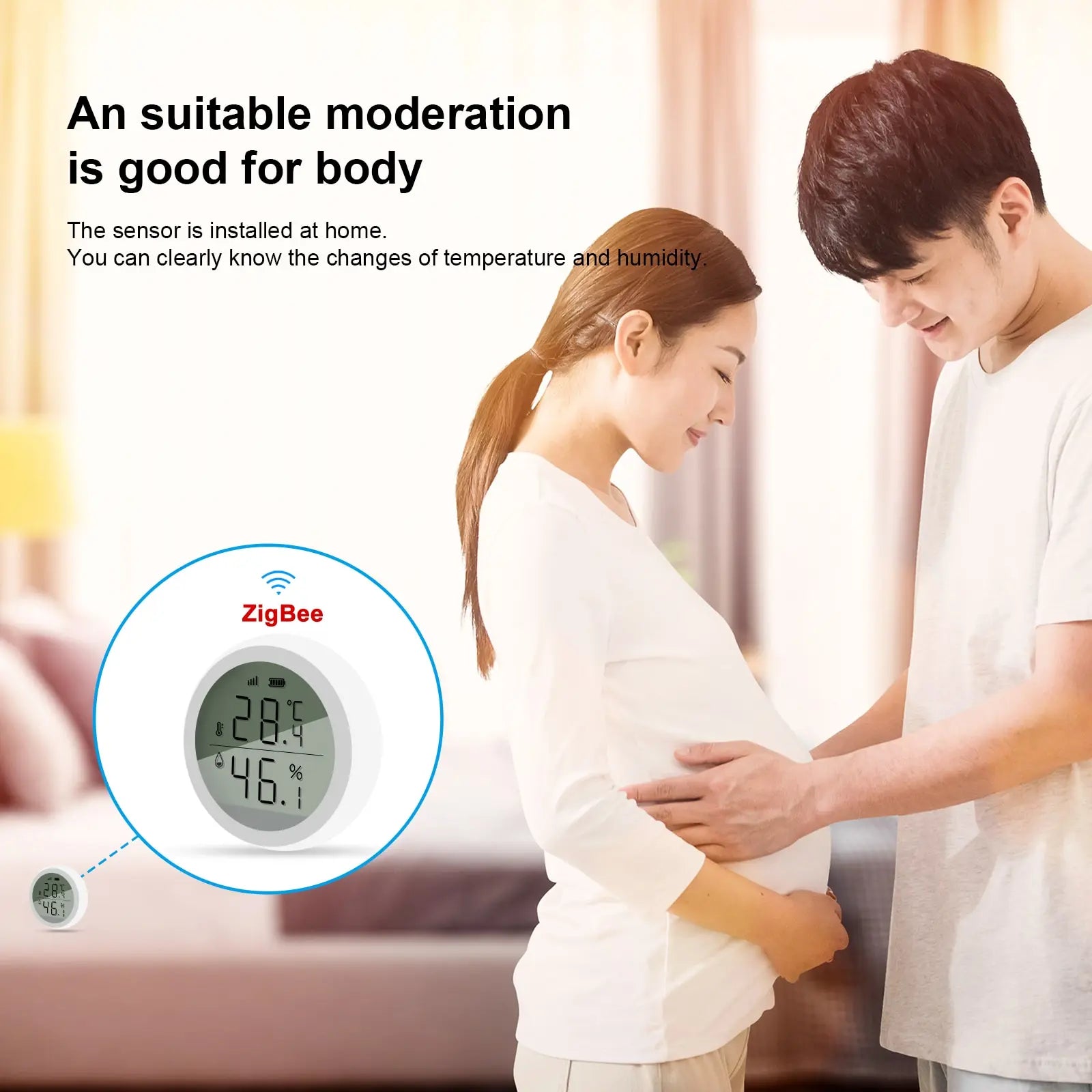 Tuya Smart ZigBee Temperature and Humidity Sensor - Smarsty