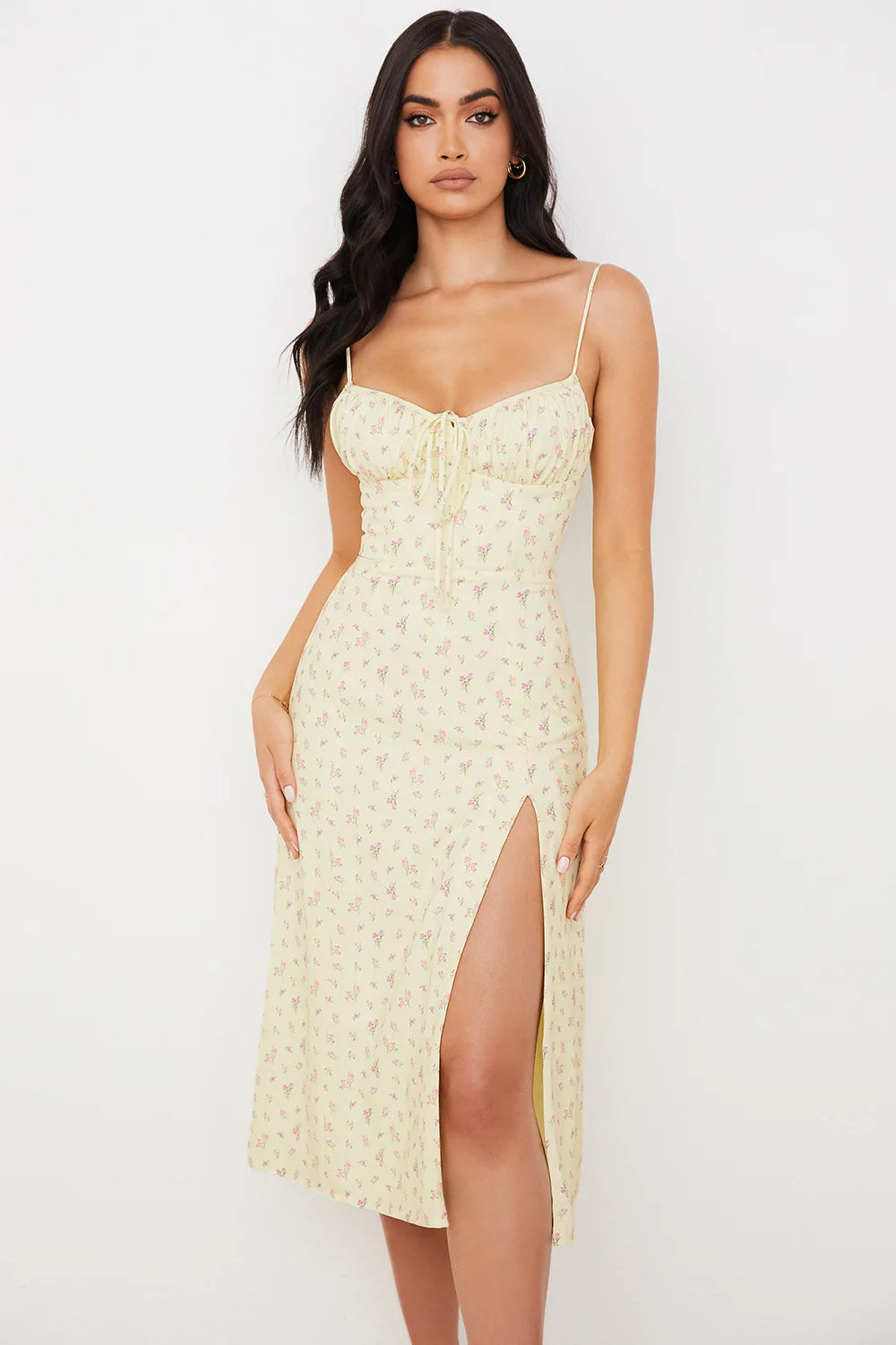 Women Elegant Floral Beach Vacation Bodycon Streetwear Long Dress 2025 Summer Clothes Wholesale Items For Business