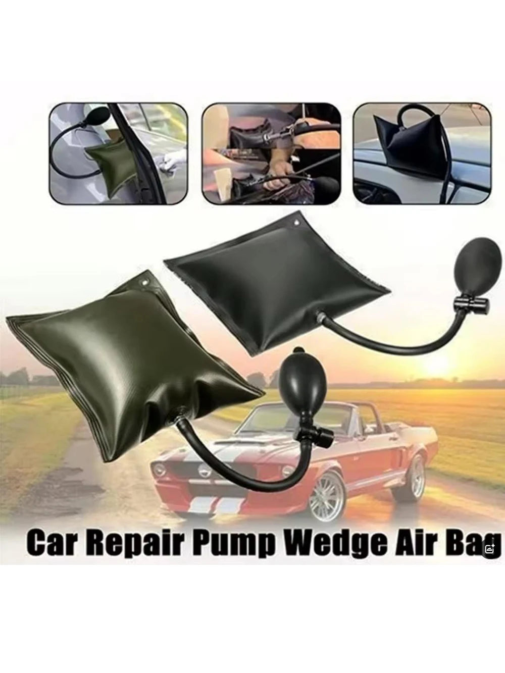 New Car Door Window Open Air Bag Pump Wedge Pad Entry Inflatable Shim Tools Professional Universal Air Pump Wedge Hand Tool - Smarsty